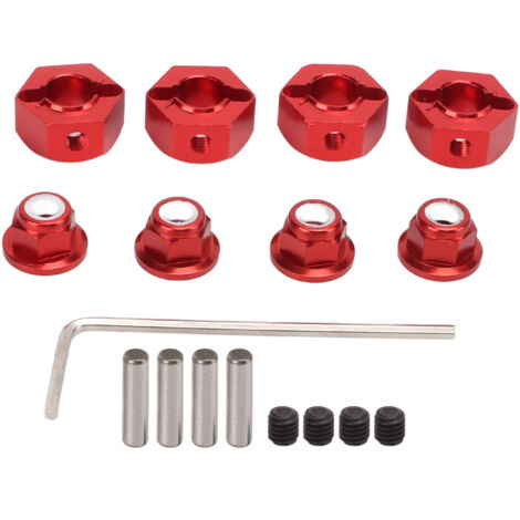 12-mm-Radmutter aus Aluminiumlegierung, rutschfeste Sechskantverlängerung für 1/10- und 1/12-RC-Cars, Ersatz- und Upgrade-Teil.