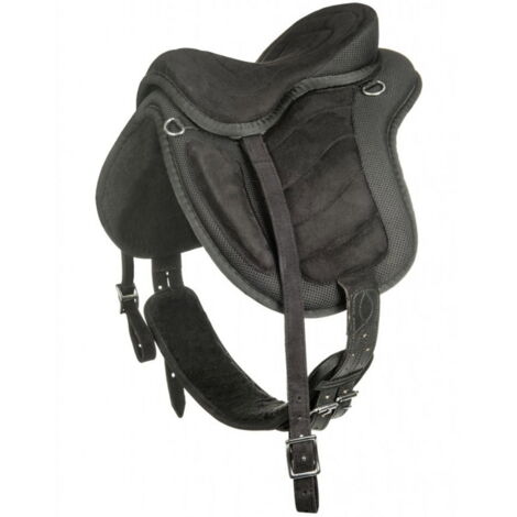 12", Noir et noir 9191: Selle anglaise Shettland complète avec sangle et consoles