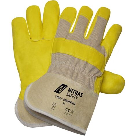 12 Paar Kunstlederhandschuhe Universal 1104 Gr. 10 Nitras