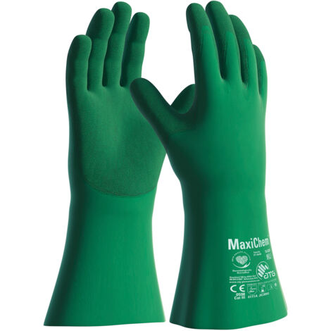 12 Paar MaxiChem® Chemikalienschutz-Handschuhe (76-830) Größe 8
