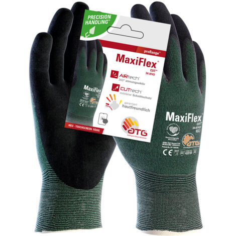 12 Paar MaxiFlex® Cut Nylon-Strickhandschuhe (34-8743 HCT),  Größe 6
