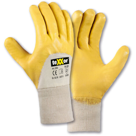 12 Paar Nitril-Handschuhe STRICKBUND Größe 9