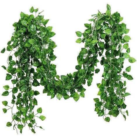main image of "12 Pack 84Ft Artificial Fake Ivy Leaves Garland Hanging Vines Plant Artificial Plants Greenery Foliage Garland Faux Vine for for Wedding Party Garden Wall Lndoor & Outdoor Decoration (Ivy Leaves)"
