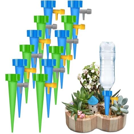 12 Pack Automatic Watering Device, Adjustable Easy Watering Spikes, Watering for Potted Plants, Plants, Flowers, Garden, Houseplant