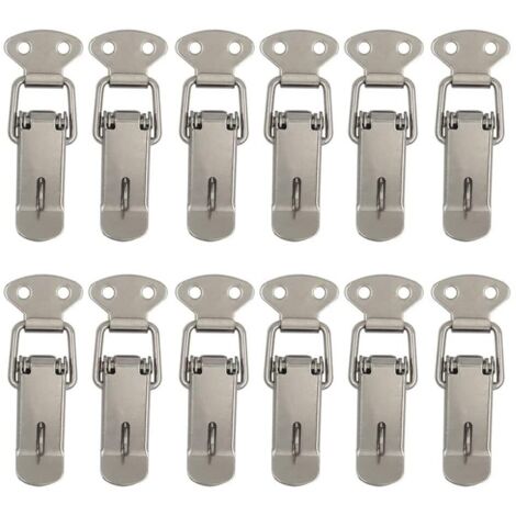 12 Pack Lever Latch Spring Loaded Metal Toggle Locks for Tool Boxes Cabinets Doors