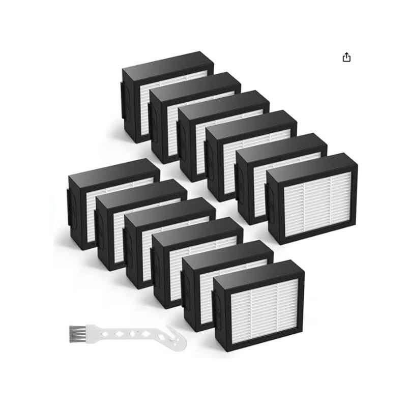 Fei Yu - 12-Pack Remplacement Filtres avec iRobot Roomba i & e i7 e5 e6 + J7 Pièces de Rechange pour Aspirateur Accessoires