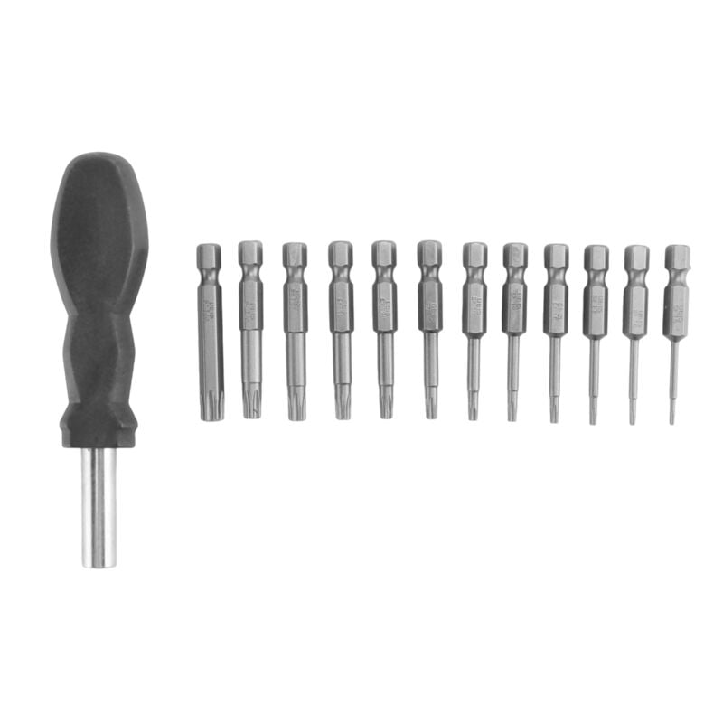 Image of 12 Pack Torx Kopf Schraubendreher Bit Set 1/4 Sechskant Schaft T5-T40 Stern Werkzeug Satz mit 1