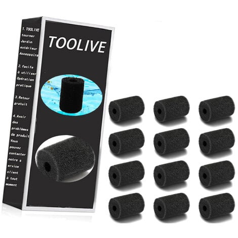 TOOLIVE 12 Packs Brosse en Mousse de Queue Robot pour Polaris 180, 280, 360, 380, 480, 3900 Sport