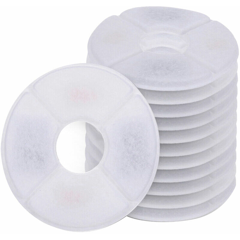12 Packs Fontaine à Fleur Filtres pour Chat, Filtres de Rechange pour Chat Chien pour 1,6L Fontaine Filtre de Fontaine d'animal Familier avec la