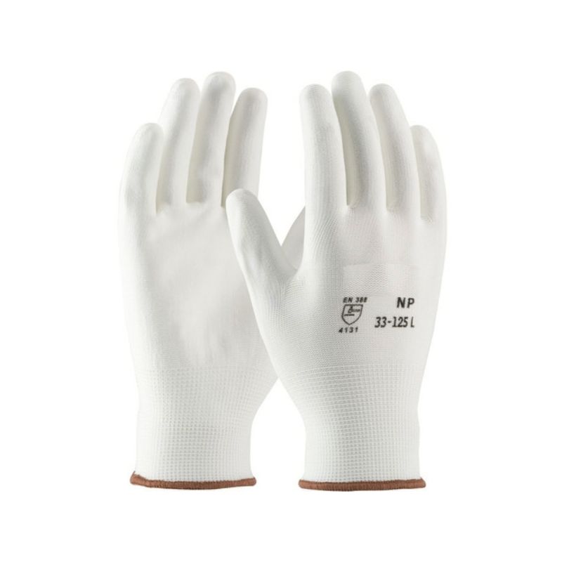 Image of 12 paia di guanti guanto da lavoro spalmati nylon poliuretano misura 8 bianchi