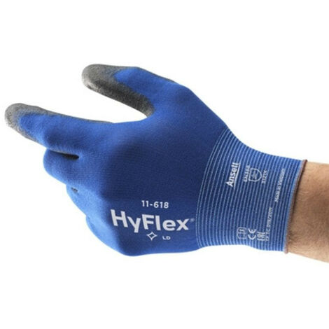 12 paires de gants HyFlex ANSELL 11-618 - Bleu foncé - 9 (L)