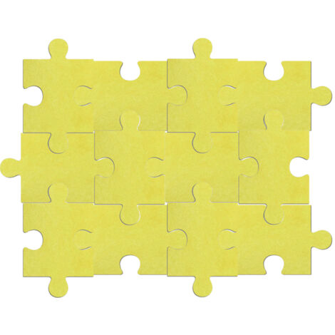 12 paneles autoadhesivos de espuma insonorizante para pared, decoración de mosaico, amarillo limón, 20 x 30 cm
