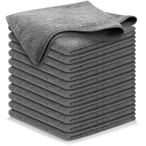 12 panni in microfibra anti-aloni grigio scuro - 30 x 30 cm