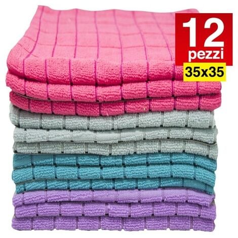 Set 4 Paños de Cocina Microfibra, Juego de Bayetas Suaves para Secar,  Absorbentes, Grandes XXL, Blaumann, Multicolor, , AT-3883