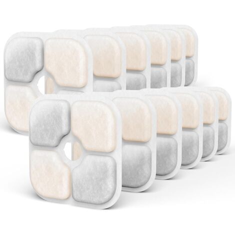 12 Paquets de filtres pour fontaines à Eau pour Chats, compatibles avec la Fontaine pour Animaux de Compagnie Gardez Votre Chat en Bonne santé
