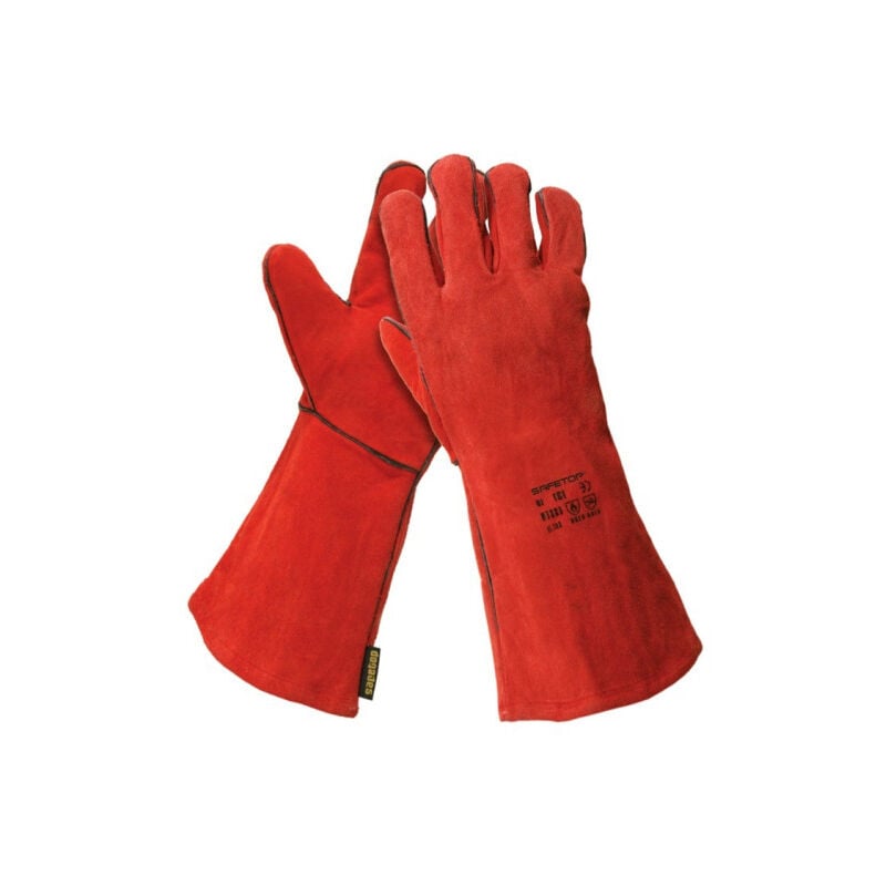 

Safetop - Guantes de soldador rojo 35cm de largo Essen | 400 mm