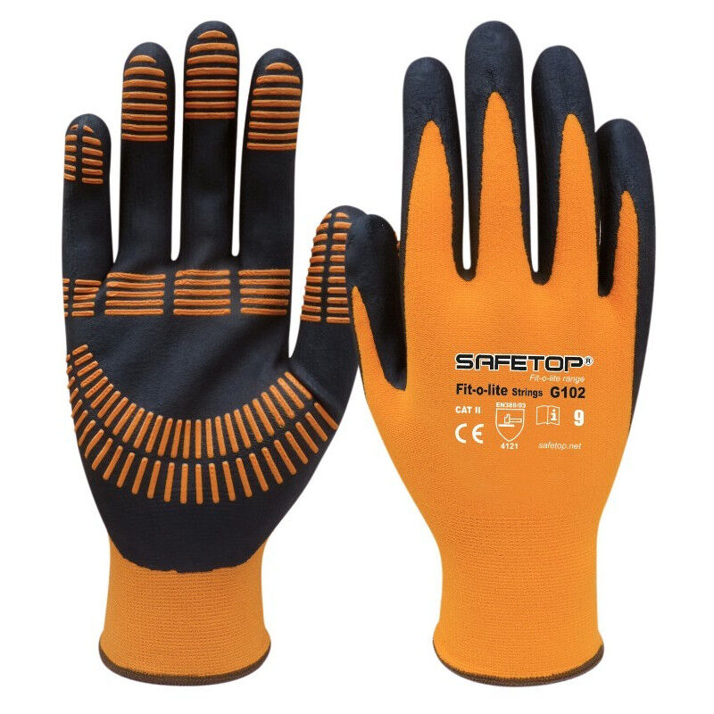 

Guantes de nitrilo con rayas en la palma Fit-o-lite Strings | 6 - Safetop