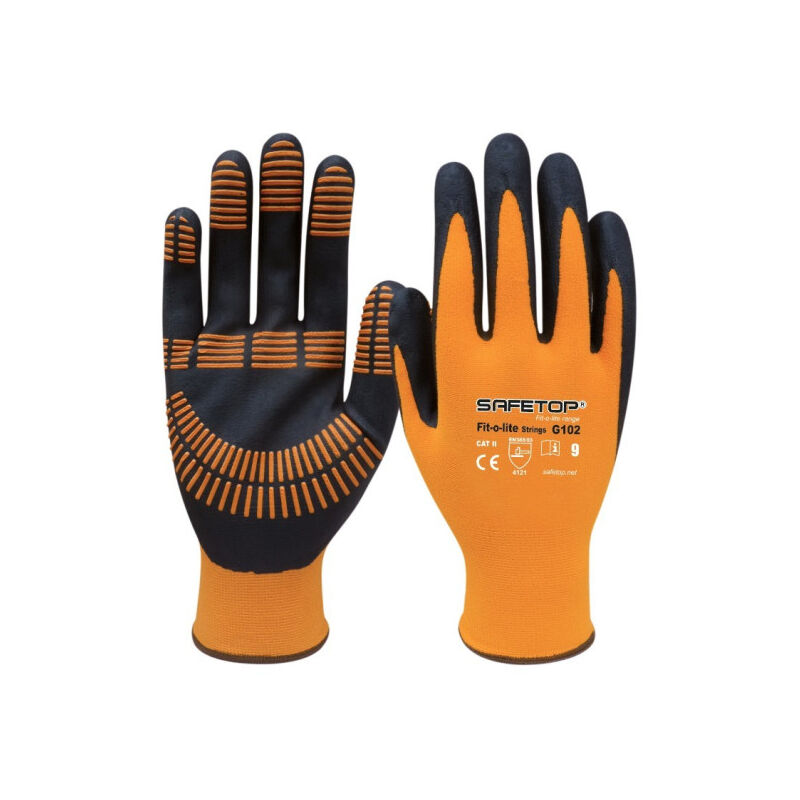 

Guantes de nitrilo con rayas en la palma Fit-o-lite Strings | 8 - Safetop