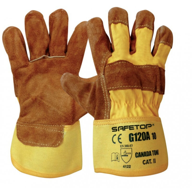 

Guantes mixtos en serraje con elástico interior SAFETOP Canada Tone