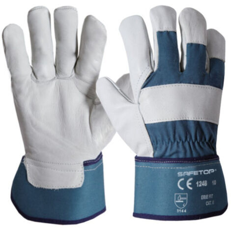 12 pares de Guantes Mixtos (Serraje/Lona) Erie Fit | 10
