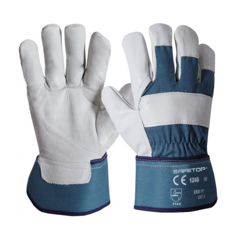 

Guantes de lona de algodón y piel flor vacuno SAFETOP Erie Fit | 8