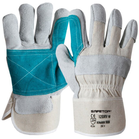 12 pares de Guantes Mixtos (Serraje/Lona) Niagara Task (Talla 10)