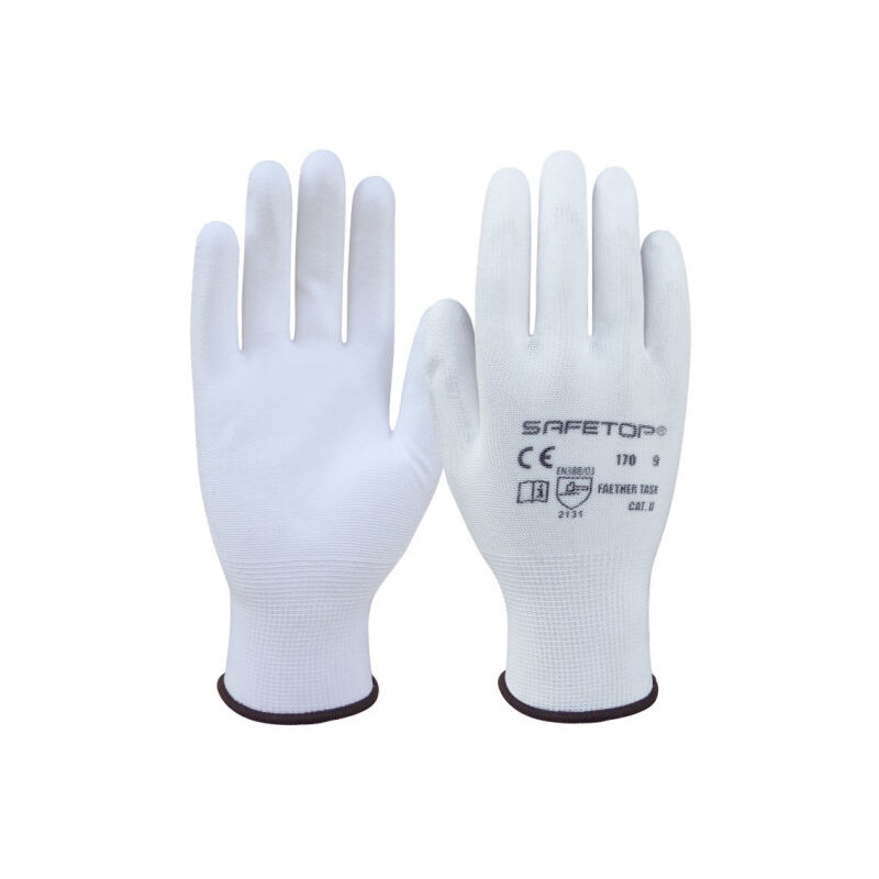 

Guante sintético SAFETOP recubierto de poliuretano Feather Task | Blanco - 10