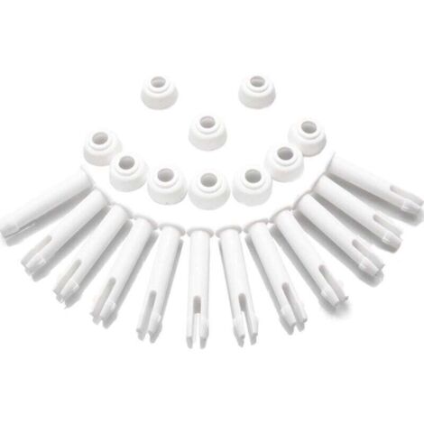 12 pasadores de plástico y 12 juntas para piscinas Intex de metal redondas de 13' y 24' y piscinas rectangulares con estructura metálica, Intex 28270 y 28273 (5,5 cm/2,16 pulgadas)