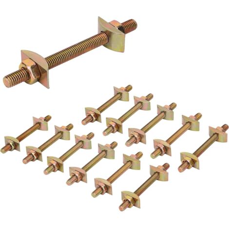12 Pcs 100mm Raccord Plan de Travail - Boulons de Raccordement de Meubles - Vis Assemblage Meuble – pour Assembler, Serrer et Fixer