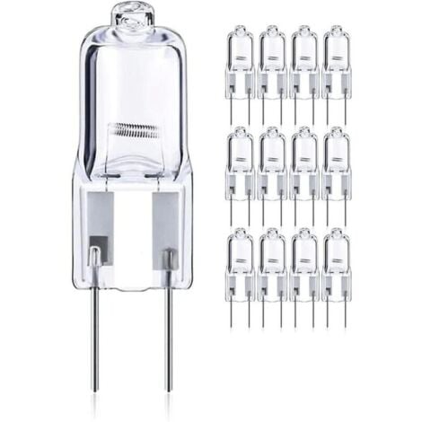 CYSLMUK 12-pcs 50w Gy6.35 / G6.35 Halogène Dimmable, Base Bi-pin 12v T4 G6.35 820lm