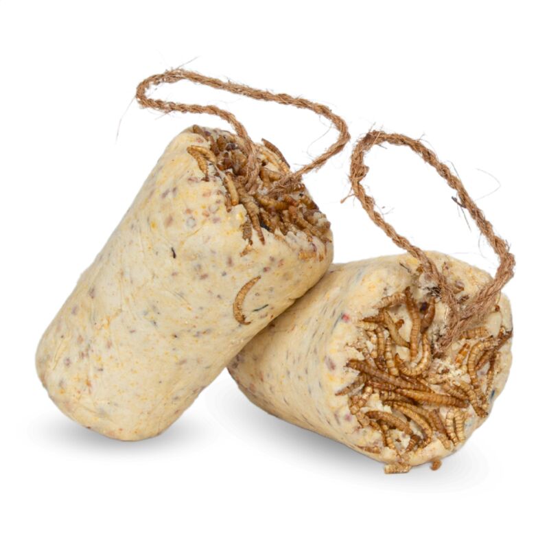 Lyra Pet - 2 x 12 morceaux de barres grasses ® aux vers de farine