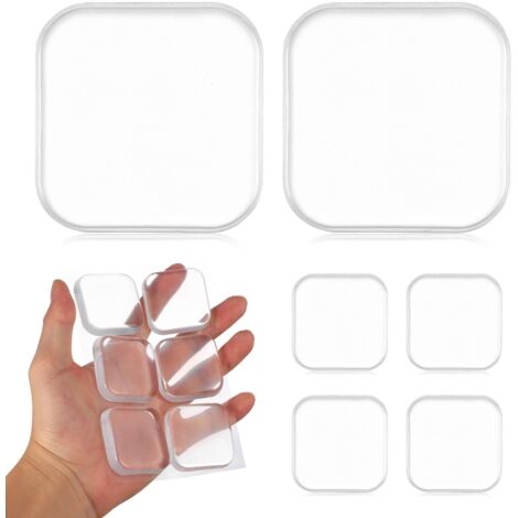 12 Pcs Butoirs de Porte en Silicone, Butée de Portes, Arret de Porte Protecteurs pour Poignée de Portes, Butoirs adhésif transparent (4,2 cm)