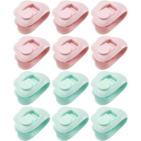 12 Pcs Clips de Housse de Couette Clips de Fixation pour Housse de Couette - Clip Drap de Lit Antidérapants Pince Couette - pour Couette,Rideau,Couette - Empêche Le déplacement de la Couette