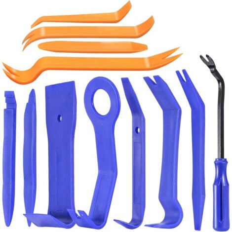 12 PCS en Outil de démontage de Voiture, Outils Demontage Garniture, Ensemble d'Outils d'enlèvement de Panneau de Porte Automatique, Outils de Suppression pour Voiture Porte Panneau Tableau de Bord