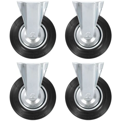 12 pcs Fixed Casters 200 mm vidaXL