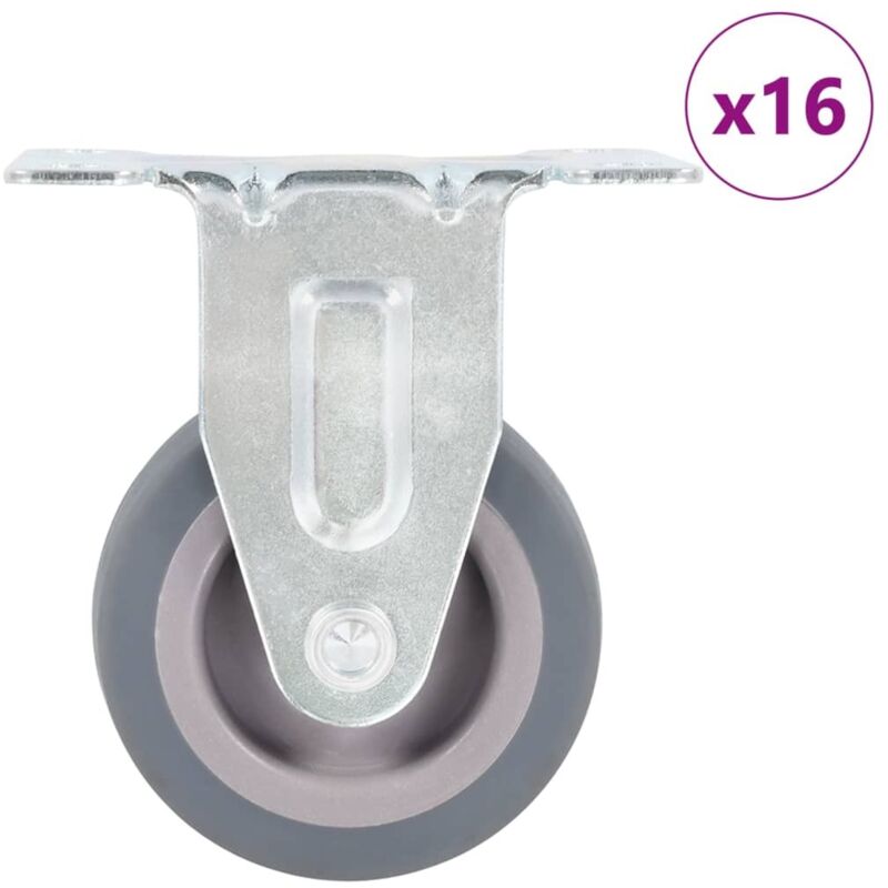16 pcs Fixed Casters 50 mm vidaXL