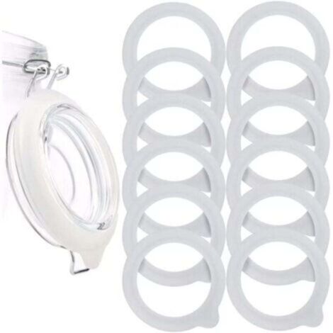 12 Pcs Joints De Bocaux En Silicone De Remplacement Joints En Silicone Étanches À L'air Anneaux D'étanchéité Pour Couvercles De Bocaux Mason Bocaux À Bouche Large Régulière