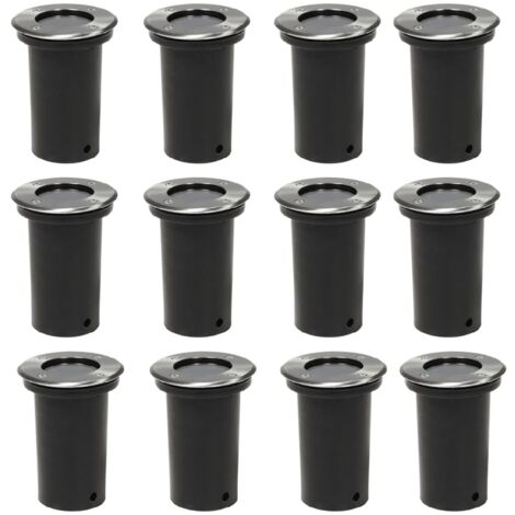 12 pcs Lampes encastrables au sol d'extérieur Rond