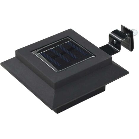 12 pcs Lampes solaires à LED carrées d'extérieur 12 cm Noir CFW90986