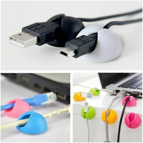 12 Pcs Multifonctionnel Fil Cordon Cable Drop Clips Cravates USB Chargeur Titulaire Organisateur Avec Adhésif Bureau Fil Rangé