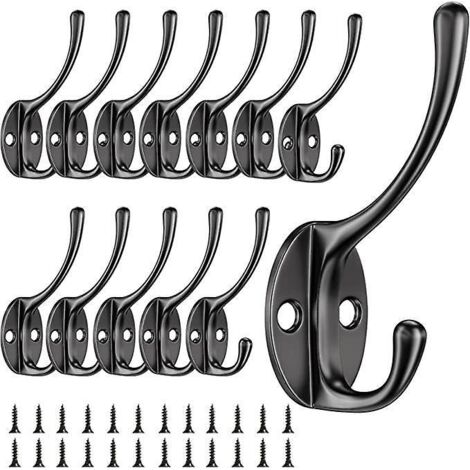 12 Pcs Patre Porte Manteau Murale Vintage Crochet Uniques Mtal De Porte Chapeau Crochet Rtro Inox Avec Vis Pour La Maison Pour Porte-manteau Salle
