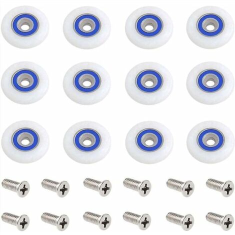 12 Pcs Roulette Porte Douche Roulettes Pour Porte De Douche Roulette Porte Douche Roues Roulettes De Rechange Roulette Porte Roulette De Douche Po