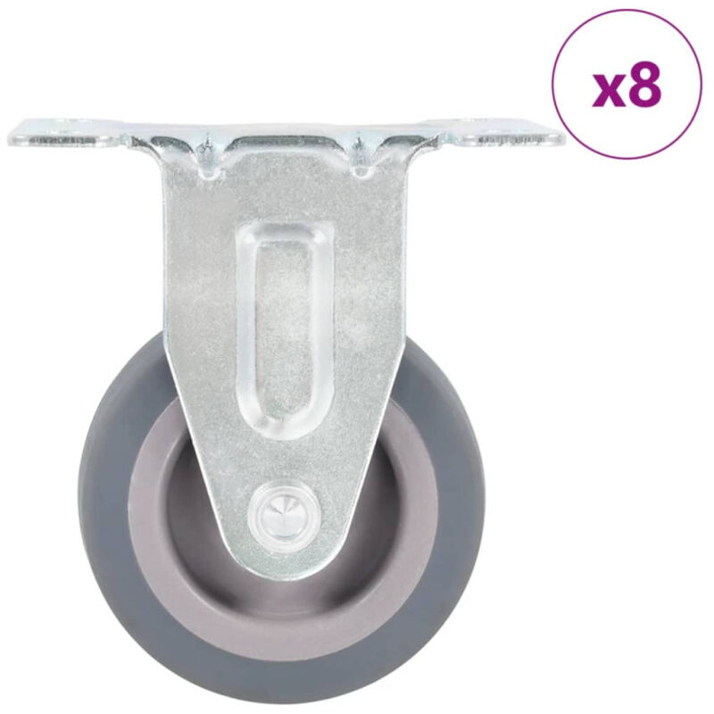Vidaxl - 8 pcs Roulettes fixes 50 mm