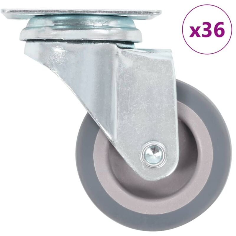 Vidaxl - 36 pcs Roulettes pivotantes 50 mm