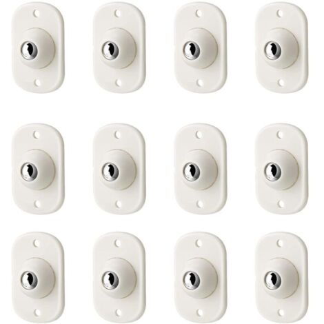 12 Pcs Roulettes Pivotantes Auto-Adhésives 360 Degrés, Roulettes à Billes, Roulettes Meubles Boules, pour Petits Meubles