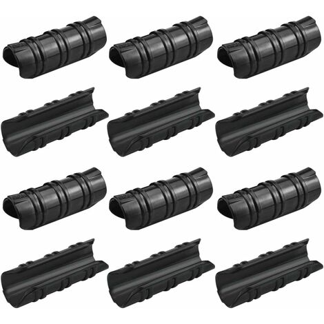 12 Pcs Serre Clips 25mm Clips Serre de Jardin Résistance aux Températures Elevées Fixation Bache Serre Durable Facile a Utiliser pour Fixation Serre Bannière Tuyau Jardin Films - Noir