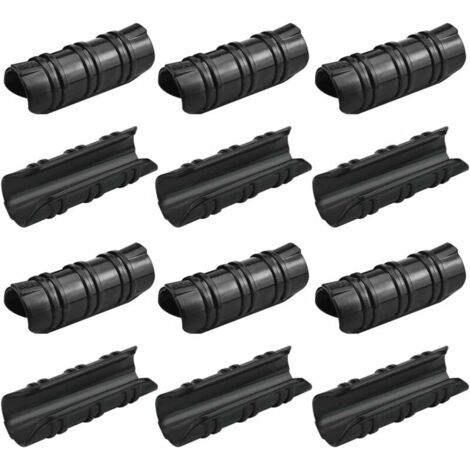 12 Pcs Serre Clips 25mm Clips Serre de Jardin Résistance aux Températures Elevées Fixation Bache Serre Durable Facile a Utiliser pour Fixation Serre Bannière Tuyau Jardin Films - Noir-LIAIKI