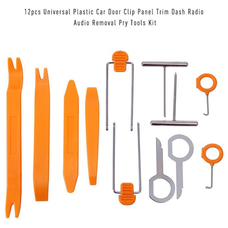 12 Pcs Universel En Plastique De Porte De Voiture Clip Panneau Garniture Dash Radio Enlevement Audio Open Pry Outils Kit