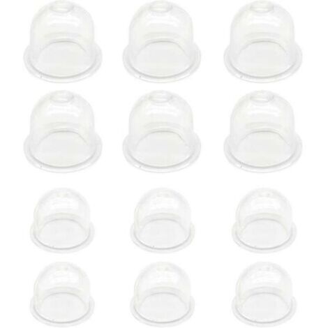 12 Pcs White Primer Bulb Pump 19mm And 22mm Clear Carburetor Oil Cup For Lawn Mower Hedge Machine Gasoline Saw Fan Fuel Primer Bulb