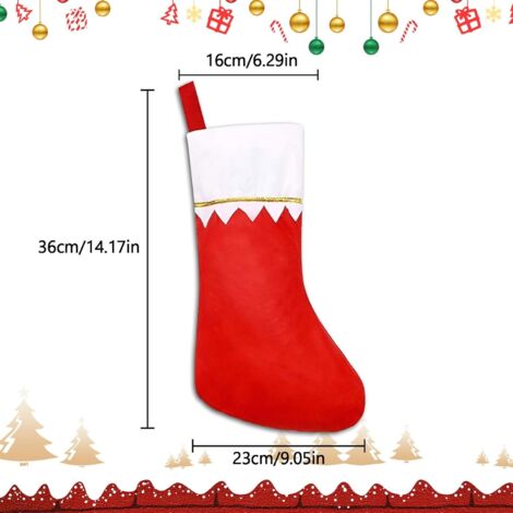 12 pezzi Calzini di Natale, Stivali di Natale, Grande Calza di Natale, Calze di Natale, Calza di Natale per Riempire e Appendere i Regali